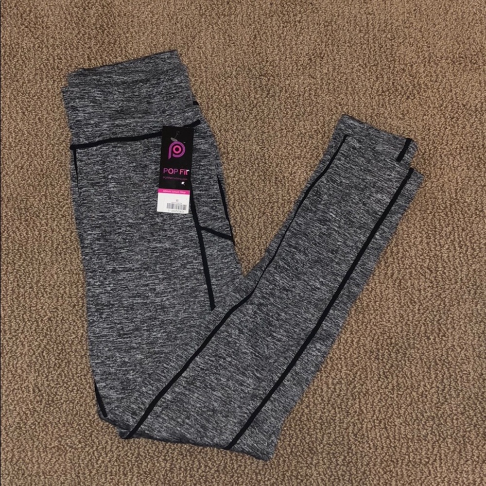 Pop fit Heather Gray workout leggings
